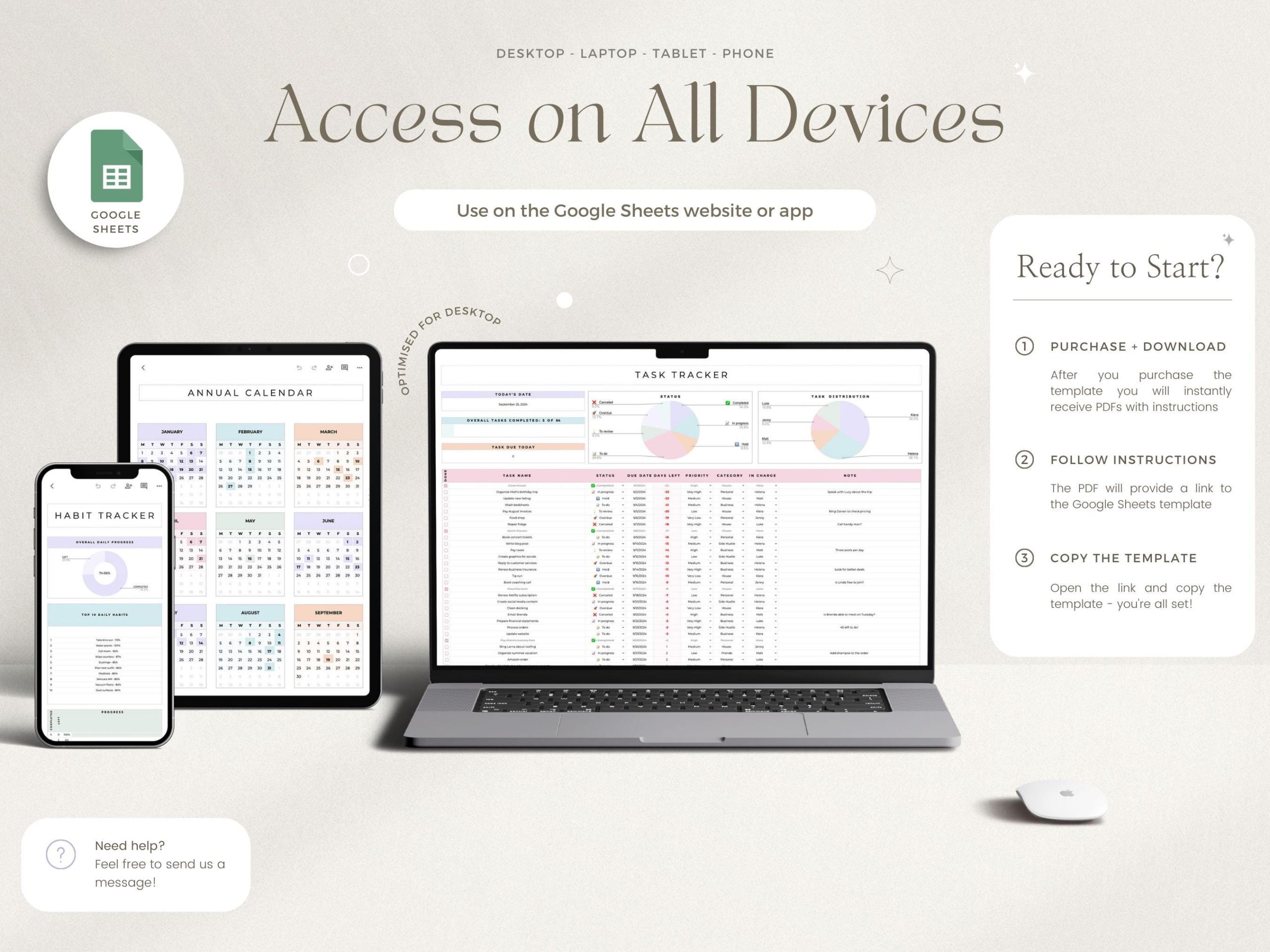 2026 Life Planner Google Sheets Planner Digital Organizer Budget Tracker To Do List V1.0.3 - Image 9