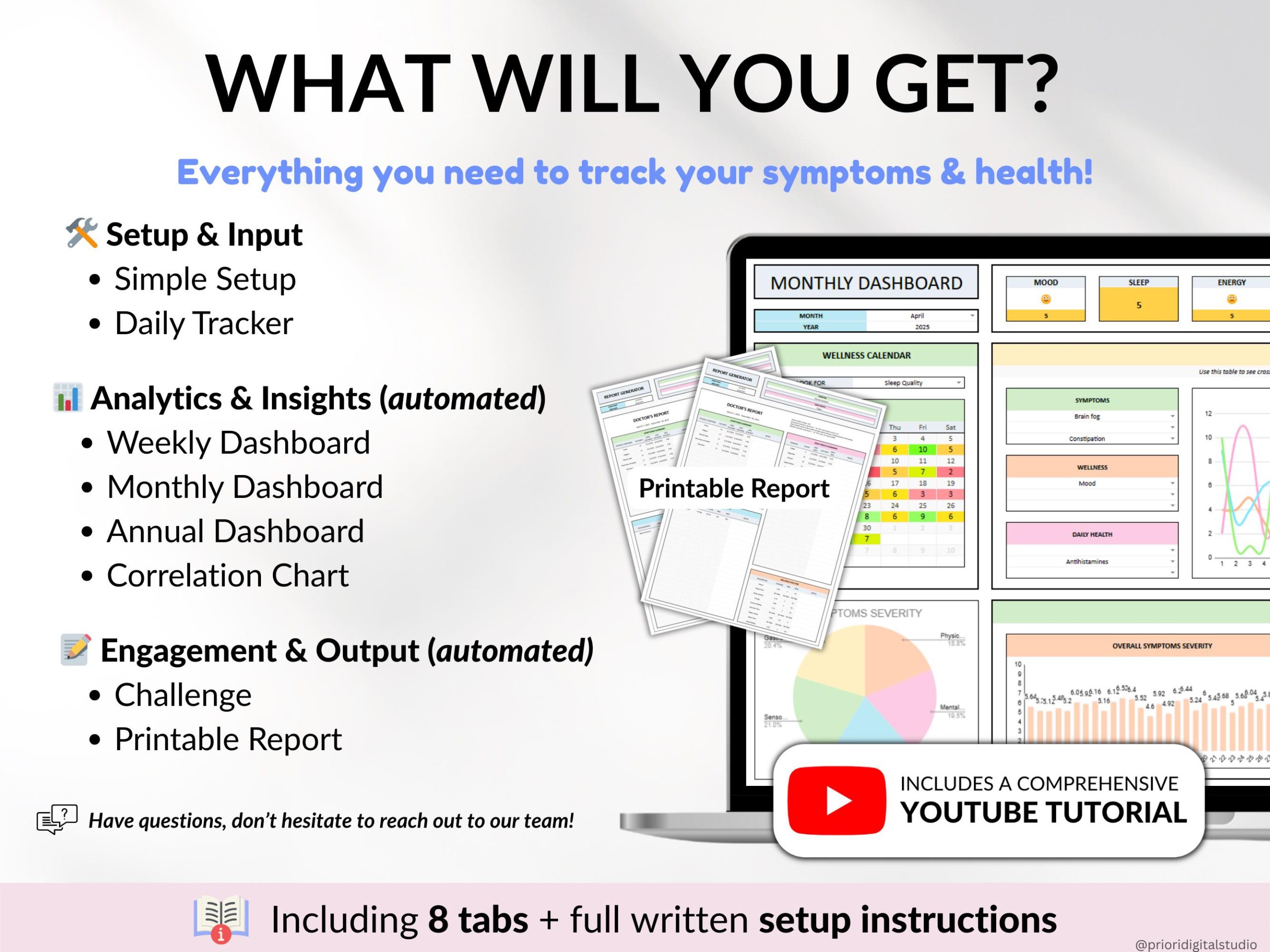 Health Wellness Tracker Spreadsheet Google Sheets V3.8.1 - Image 5