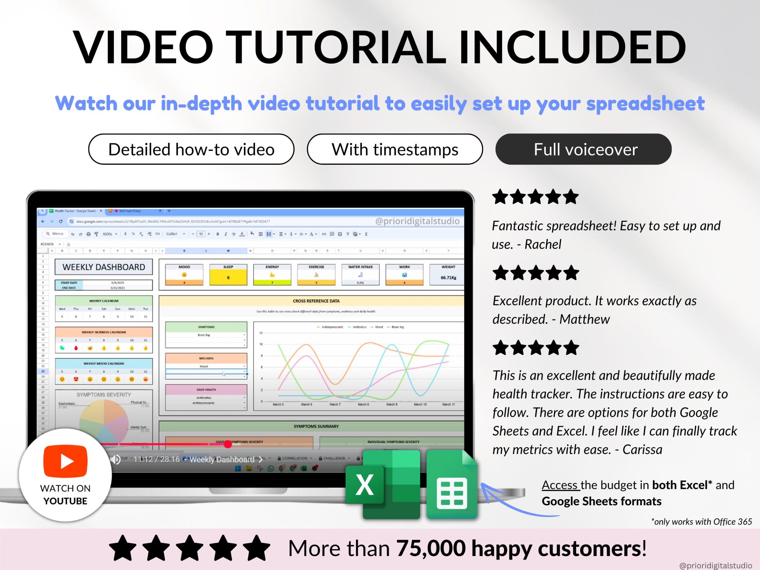 Health Wellness Tracker Spreadsheet Google Sheets V3.8.1 - Image 6