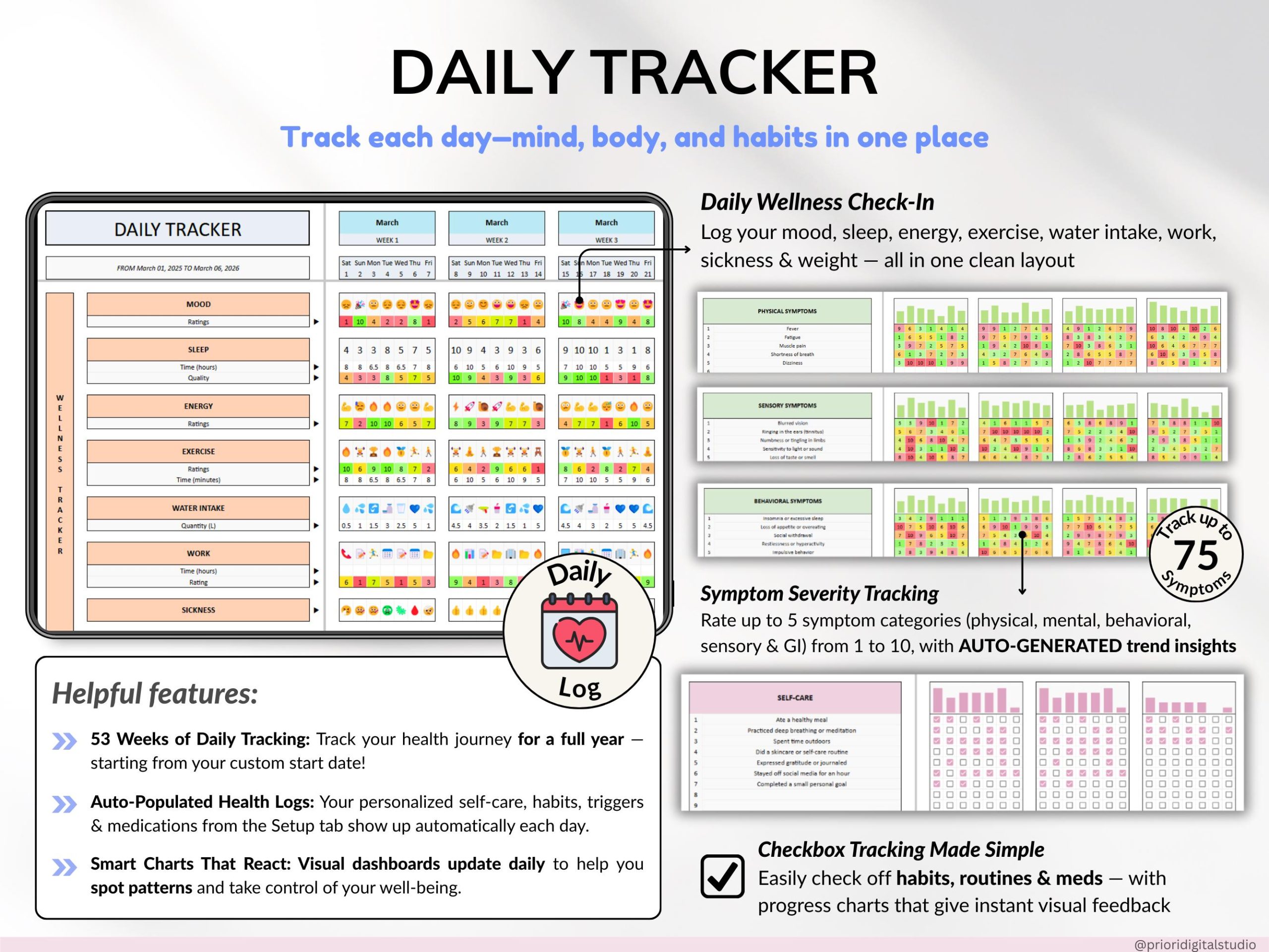 Health Wellness Tracker Spreadsheet Google Sheets V3.8.1 - Image 7