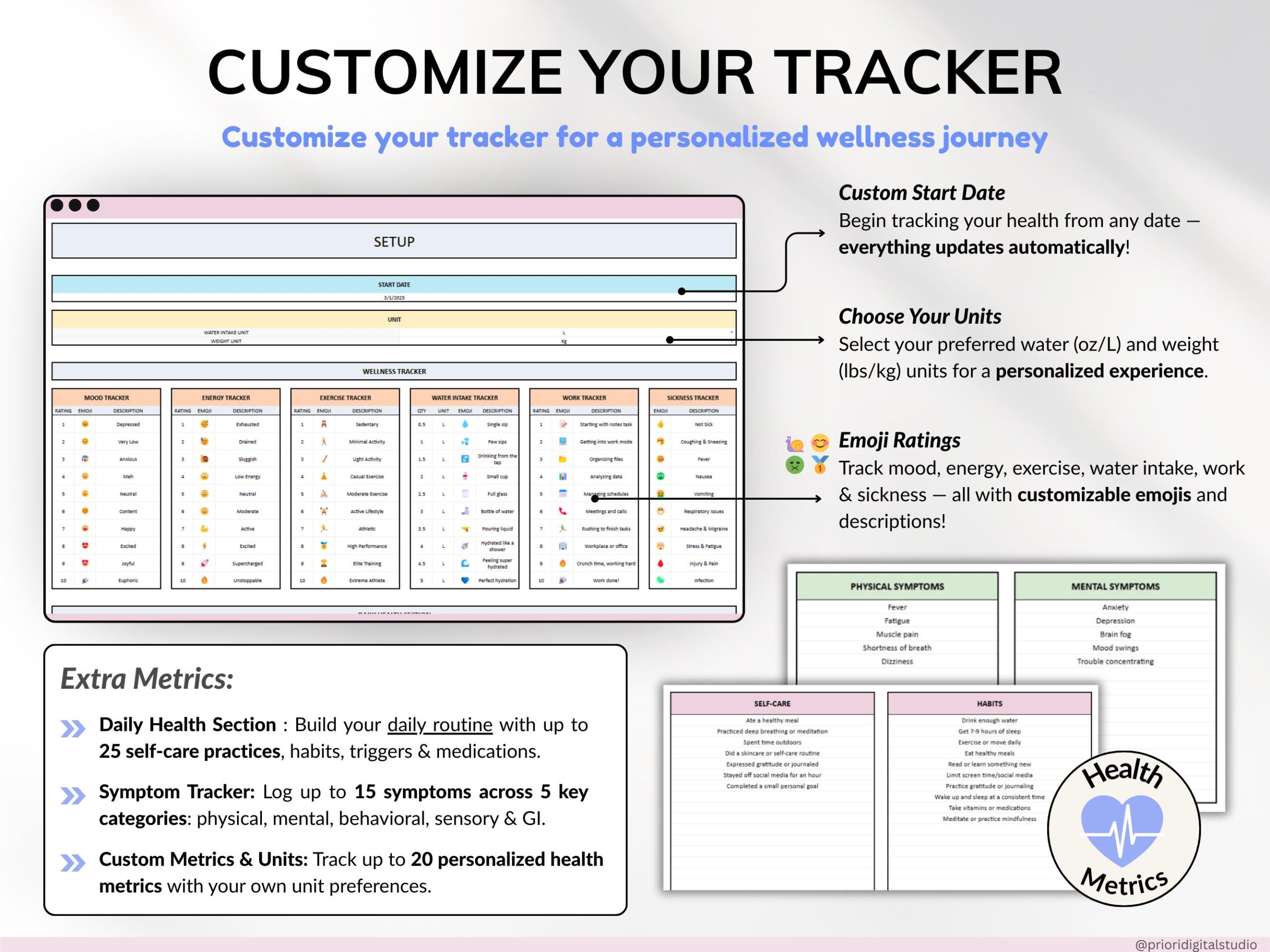 Health Wellness Tracker Spreadsheet Google Sheets V3.8.1 - Image 9