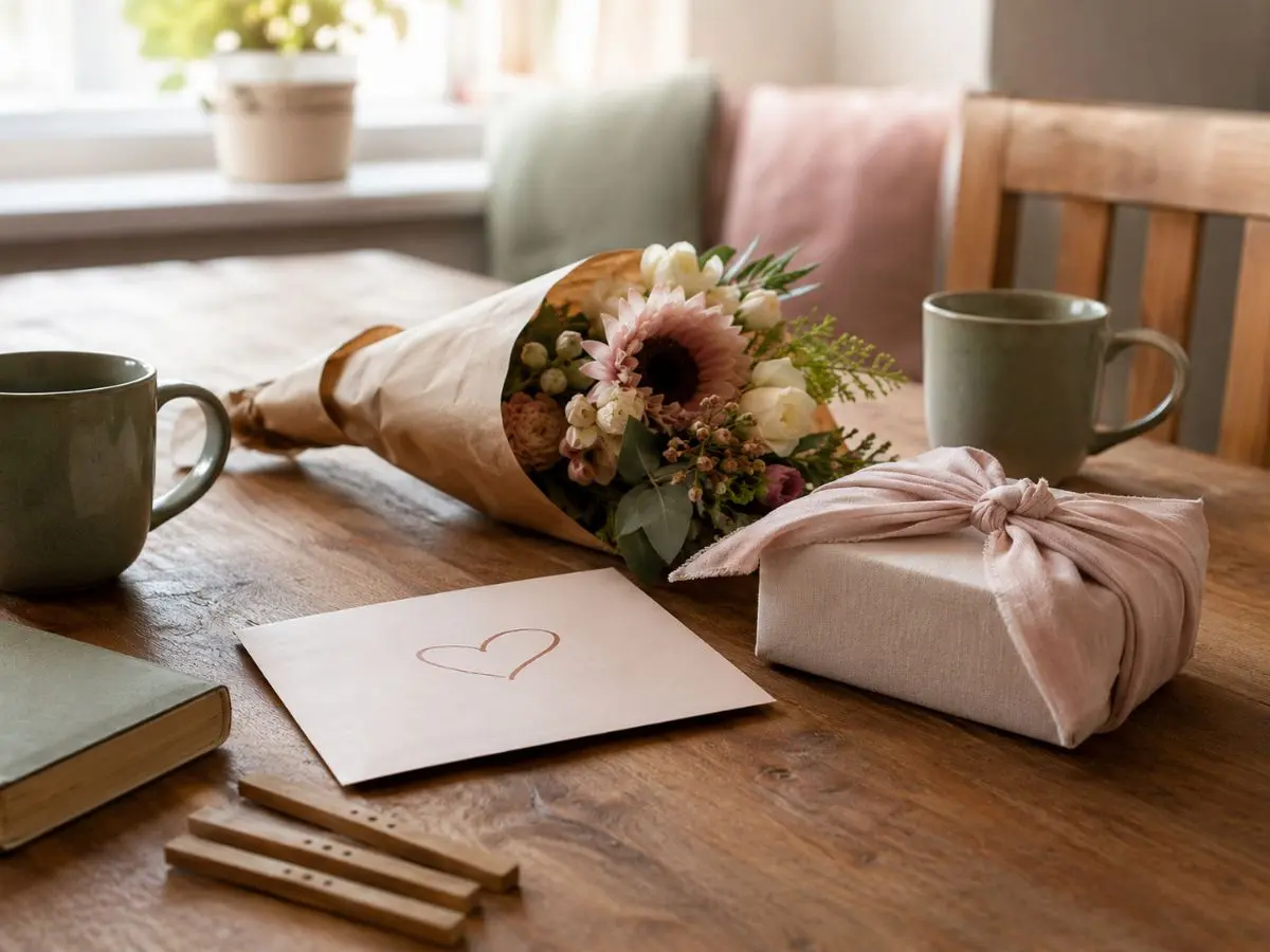 I Ching apology gifts guide showing a small bouquet and handwritten note as a sincere repair gesture