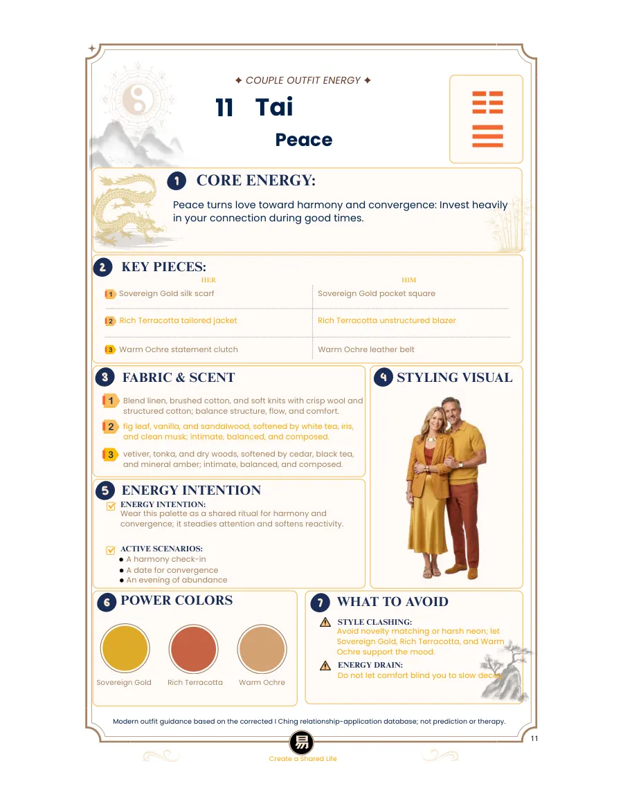Tai Peace couple style guide page